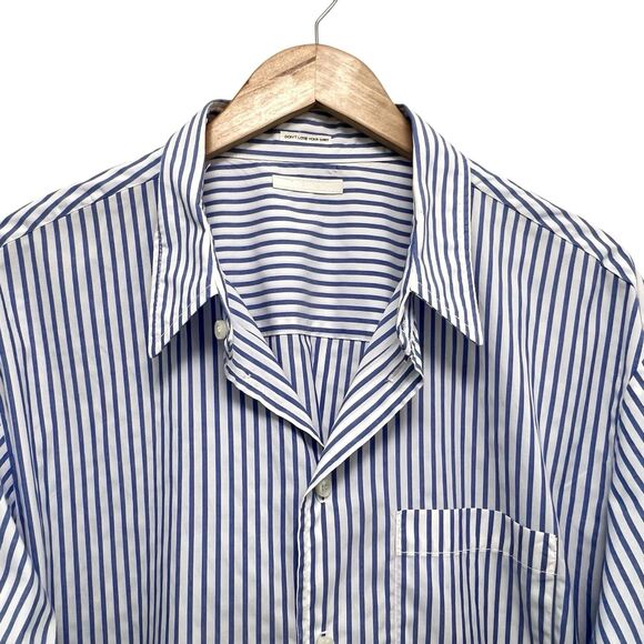 Mother The Roomie Frenchie Shirt In Art School Button Up Top Blue Women’s Size M - Picture 5 of 11